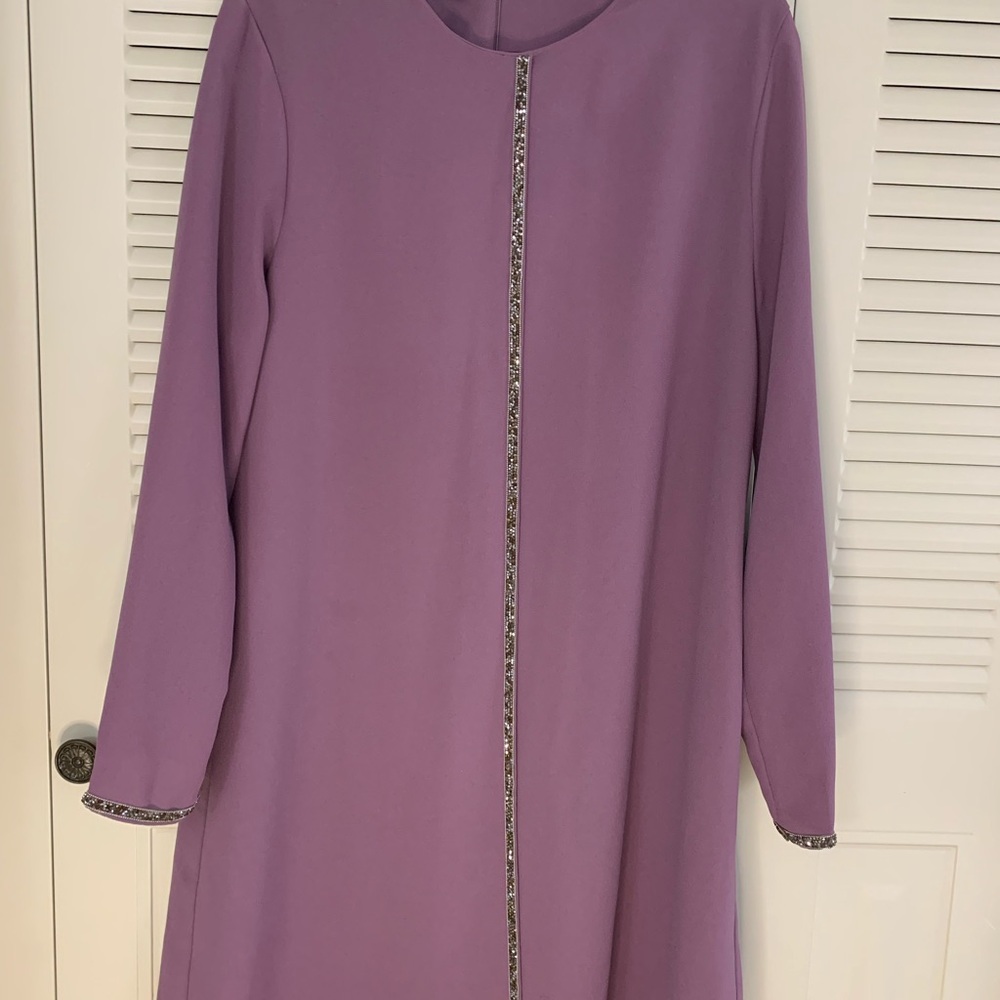 Elegant Purple Long Sleeve Dress